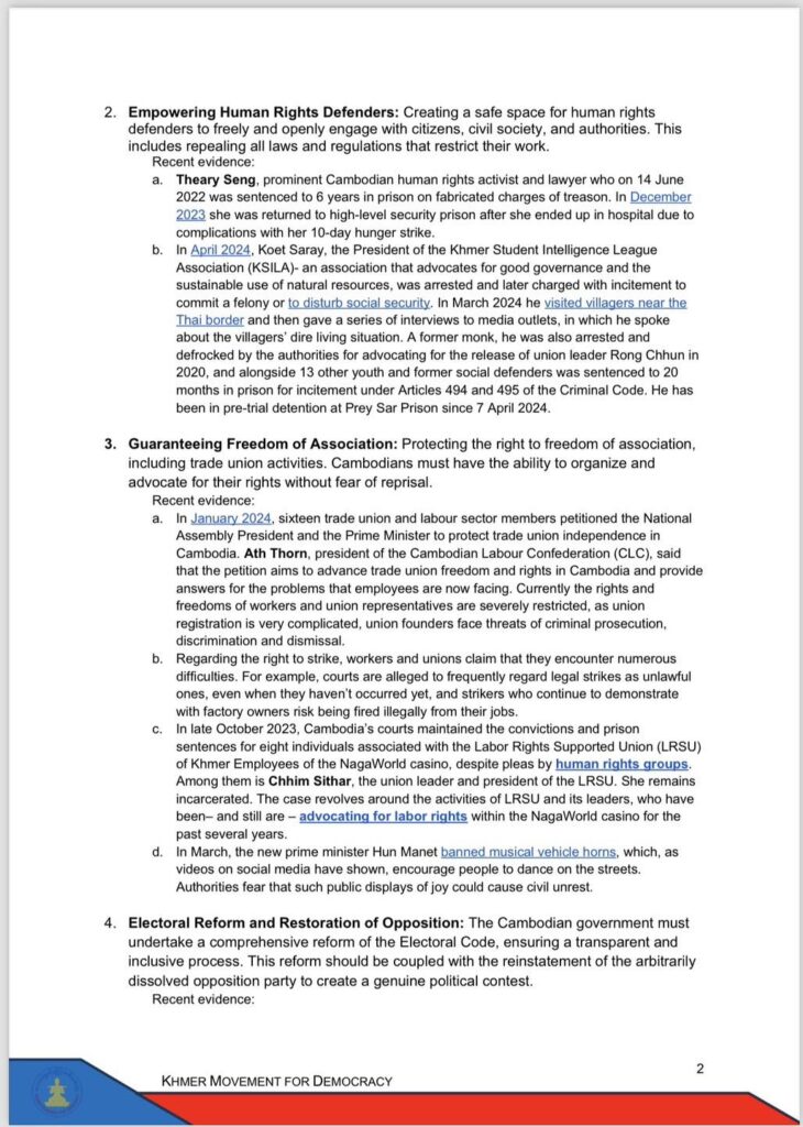 Universal periodic review on Cambodia 2024